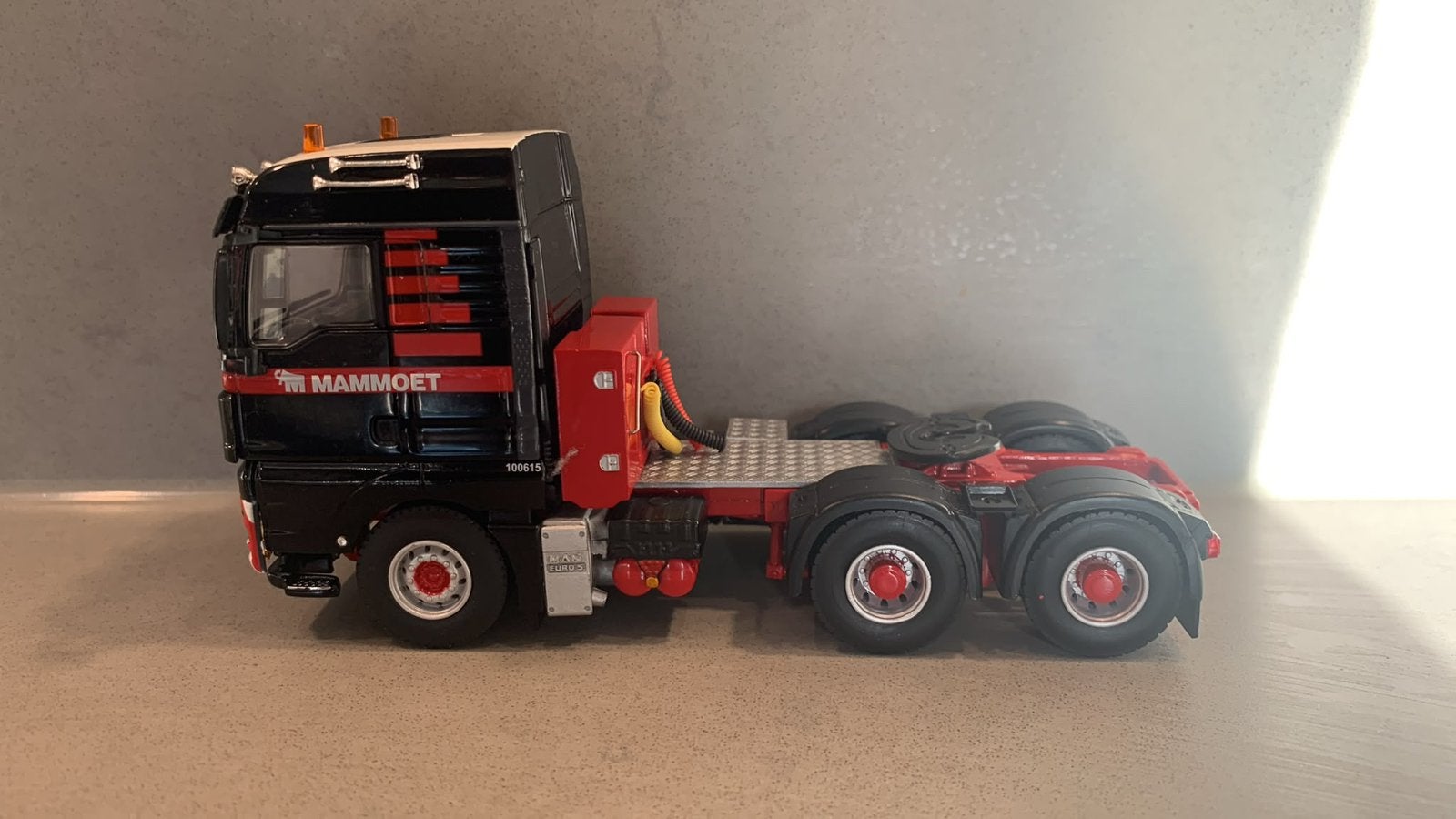 WSI mammoet MAN 6x4, Hobby en Vrije tijd, Modelauto's | 1:50, Ophalen of Verzenden, Zo goed als nieuw, Bus of Vrachtwagen, Wsi