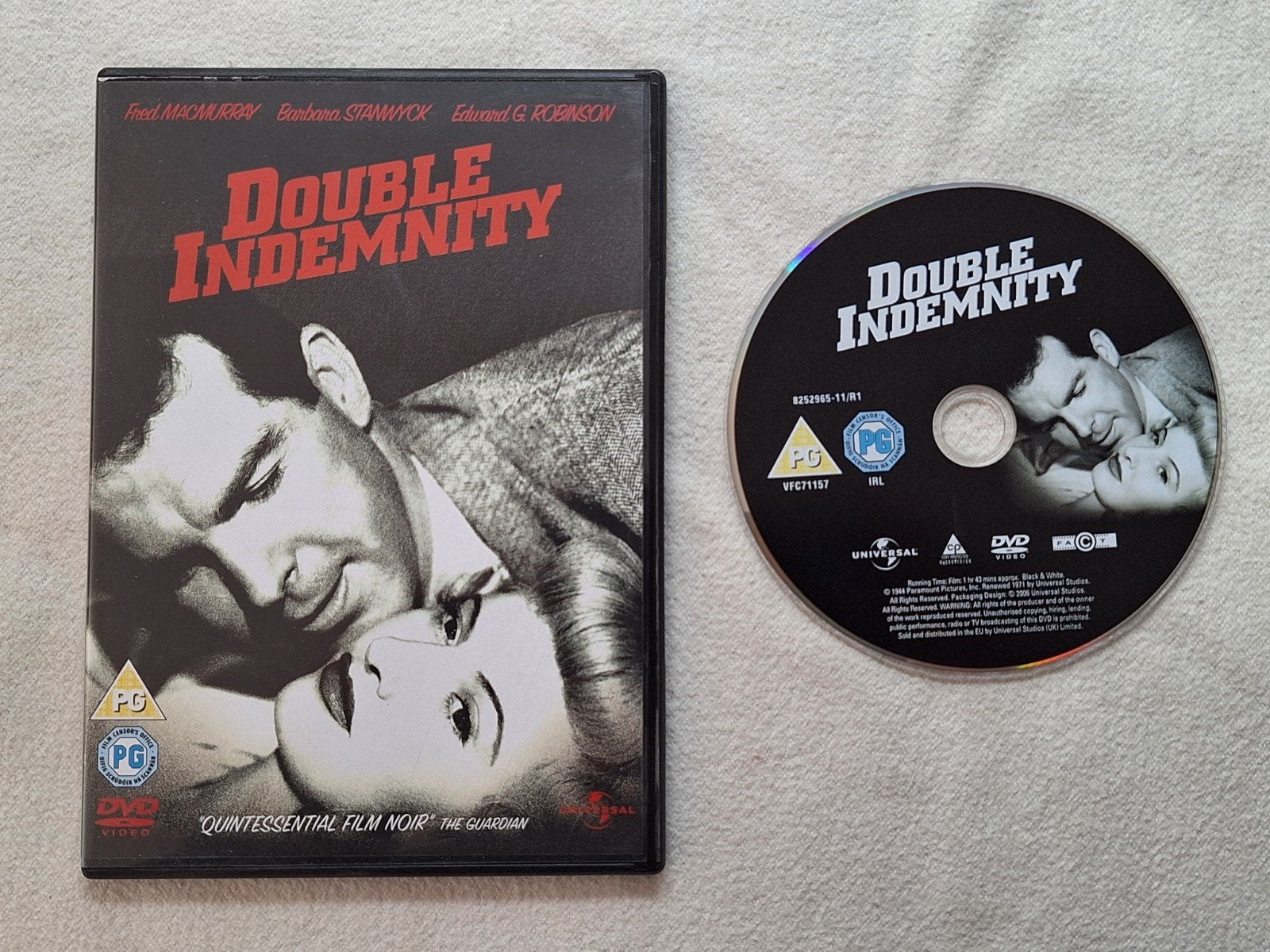 Double Indemnity (1944, Billy Wilder ) met MacMurray UK IMP, Cd's en Dvd's, Engels, Ophalen of Verzenden, Thrillers en Misdaad