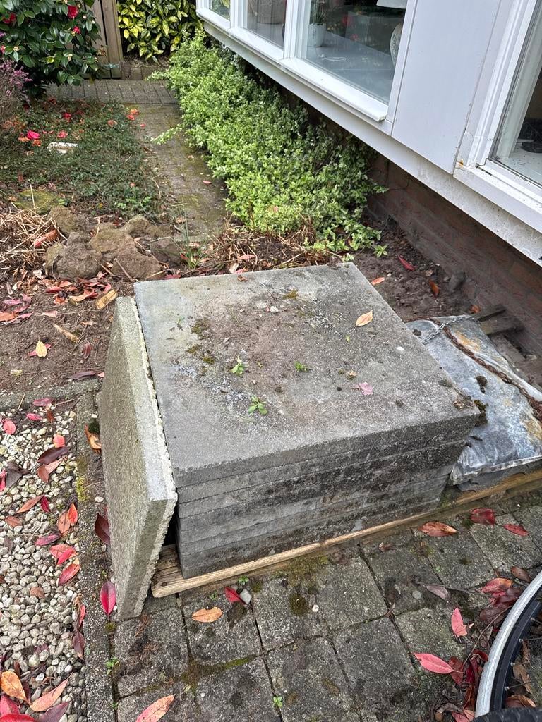 8 gratis terrastegels - Ideaal voor kleine projecten, Tuin en Terras, Tegels en Klinkers, Ophalen, Gebruikt, Minder dan 5 m², Beton