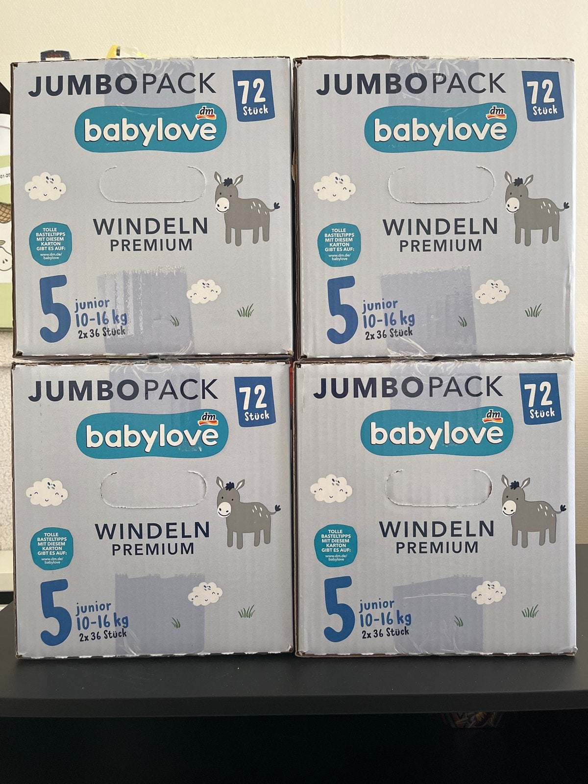Babylove Luiers Maat 5 (10-16 kg) - 4x 72 stuks, Ophalen of Verzenden, Nieuw