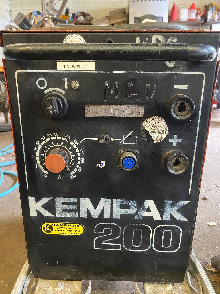 lasapparaat kempi, Ophalen, Gebruikt, 150 tot 250 ampère, Elektroden