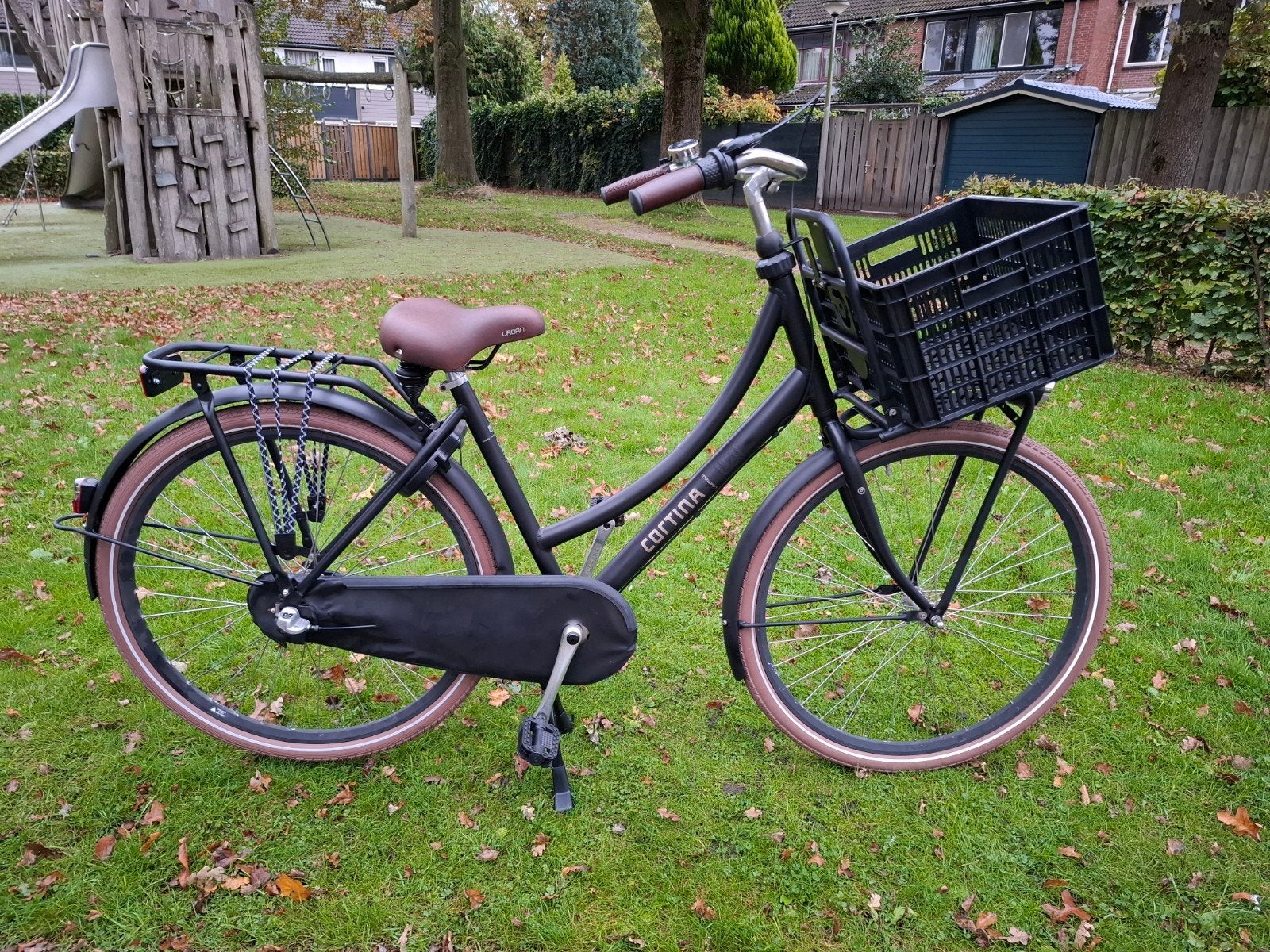 ZWARTE CORTINA U4 DAMESFIETS 50CM, 28INCH, 3 VERSNELLINGEN, Fietsen en Brommers, Fietsen | Meisjes, 26 inch of meer, Terugtraprem