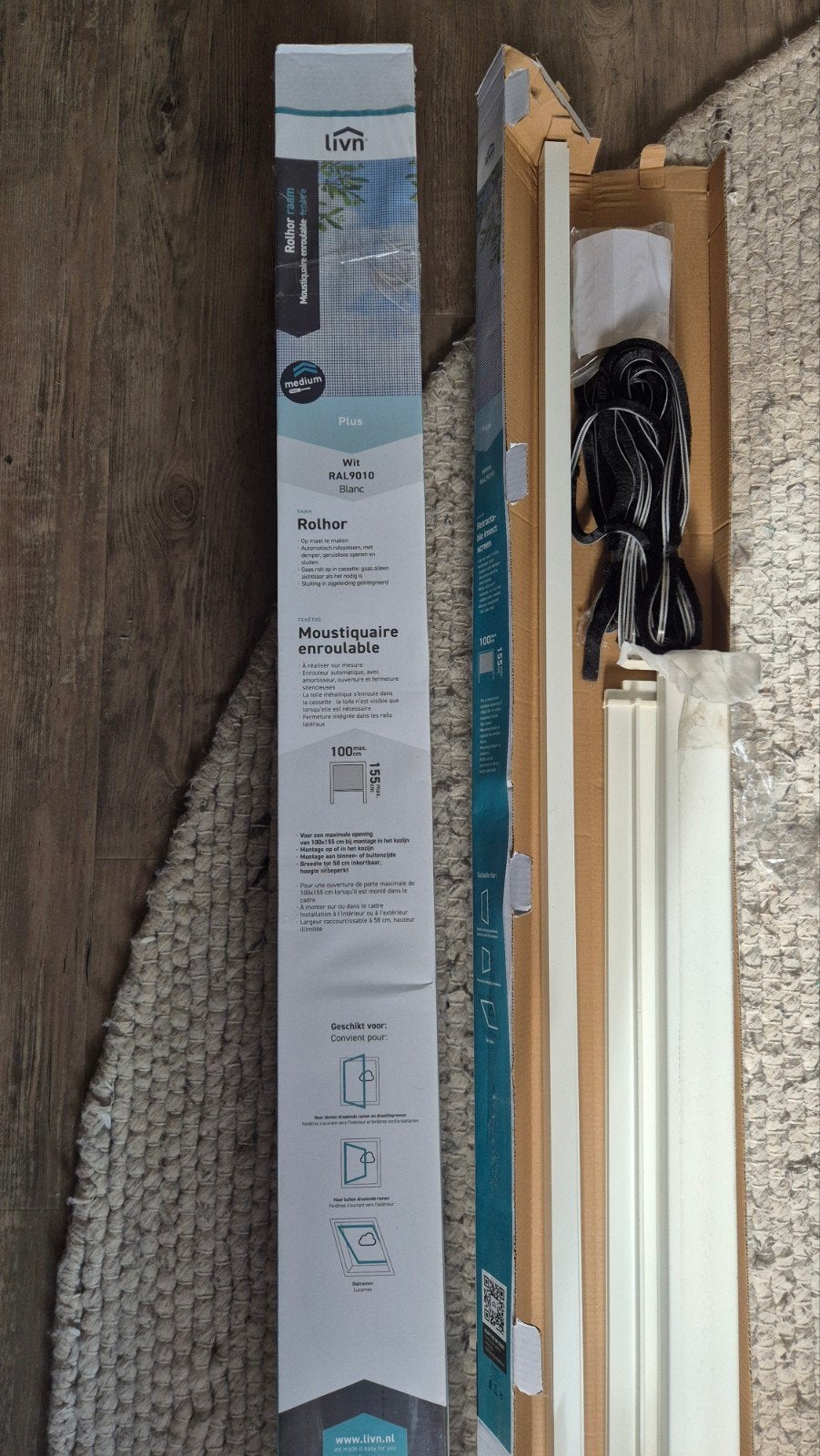 4 nieuwe Livn rolhorren 100x155 cm, Hordeur, Minder dan 200 cm, Nieuw, Ophalen