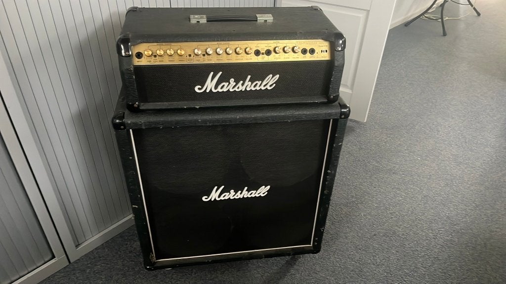Marshall Valvestate 8100  i.c.m. Marshall 4x12 speakerkast., Muziek en Instrumenten, Versterkers | Bas en Gitaar, Ophalen, Gebruikt