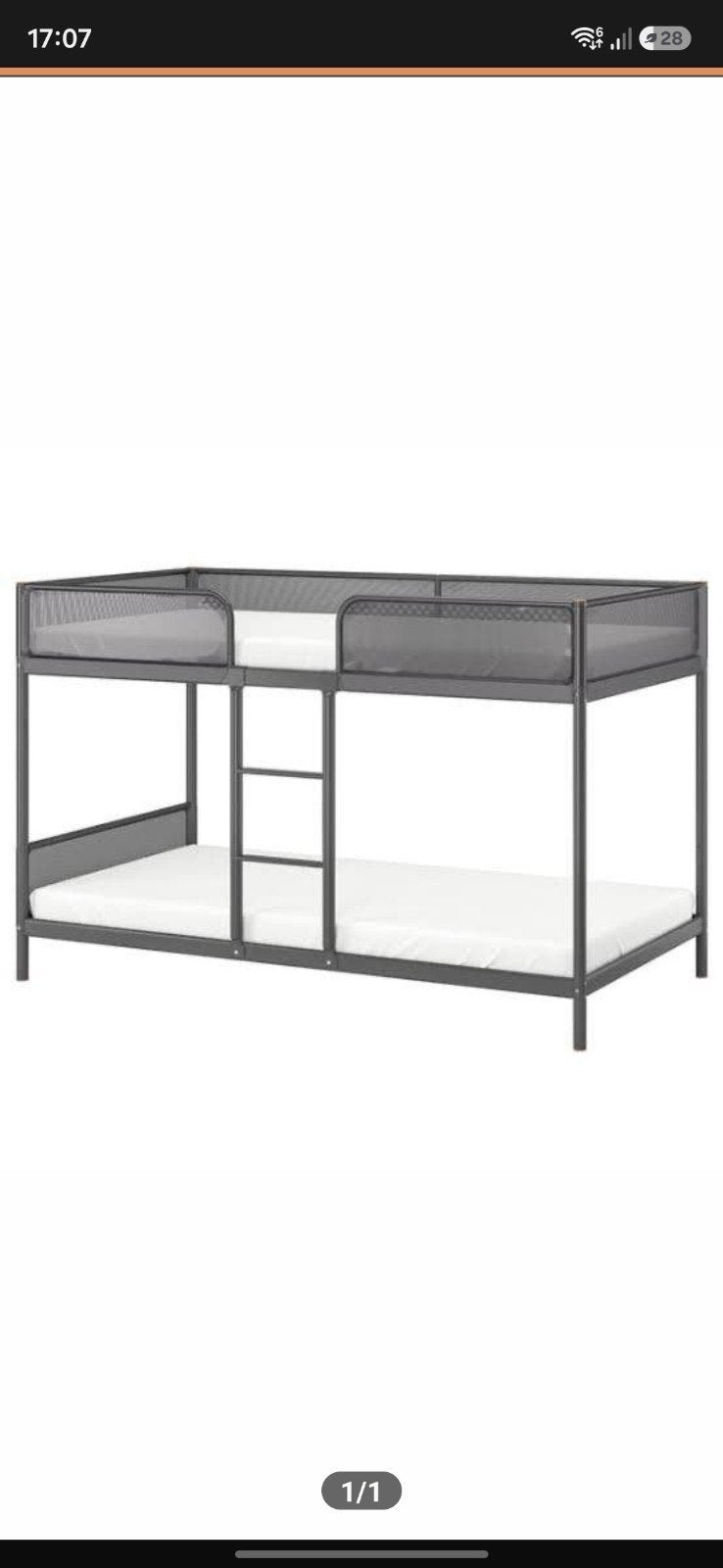 Ikea stapelbed, Huis en Inrichting, Ophalen, 90 cm, Tweepersoons, Zo goed als nieuw