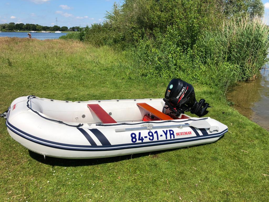 Suzumar DS360al met Suzuki 25pk viertakt kortstaart, Ophalen, Aluminium, Suzumar, Zo goed als nieuw