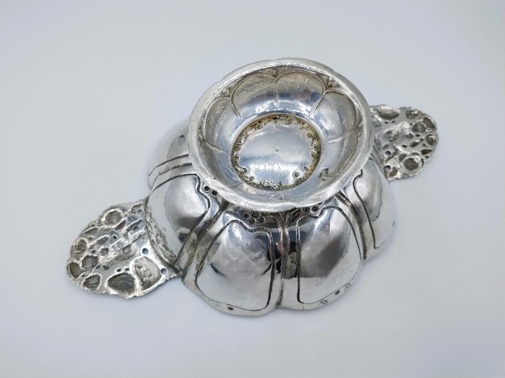 Zilveren brandewijnkom, Bolsward / Sneek, ca. 1740, Antiek en Kunst, Verzenden, Zilver