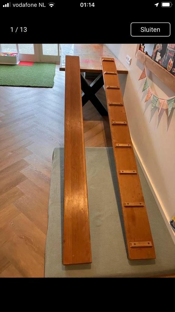 Houten Gym planken speelkamer, Maat 36 t/m 42, Ophalen of Verzenden, Zo goed als nieuw, Materiaal