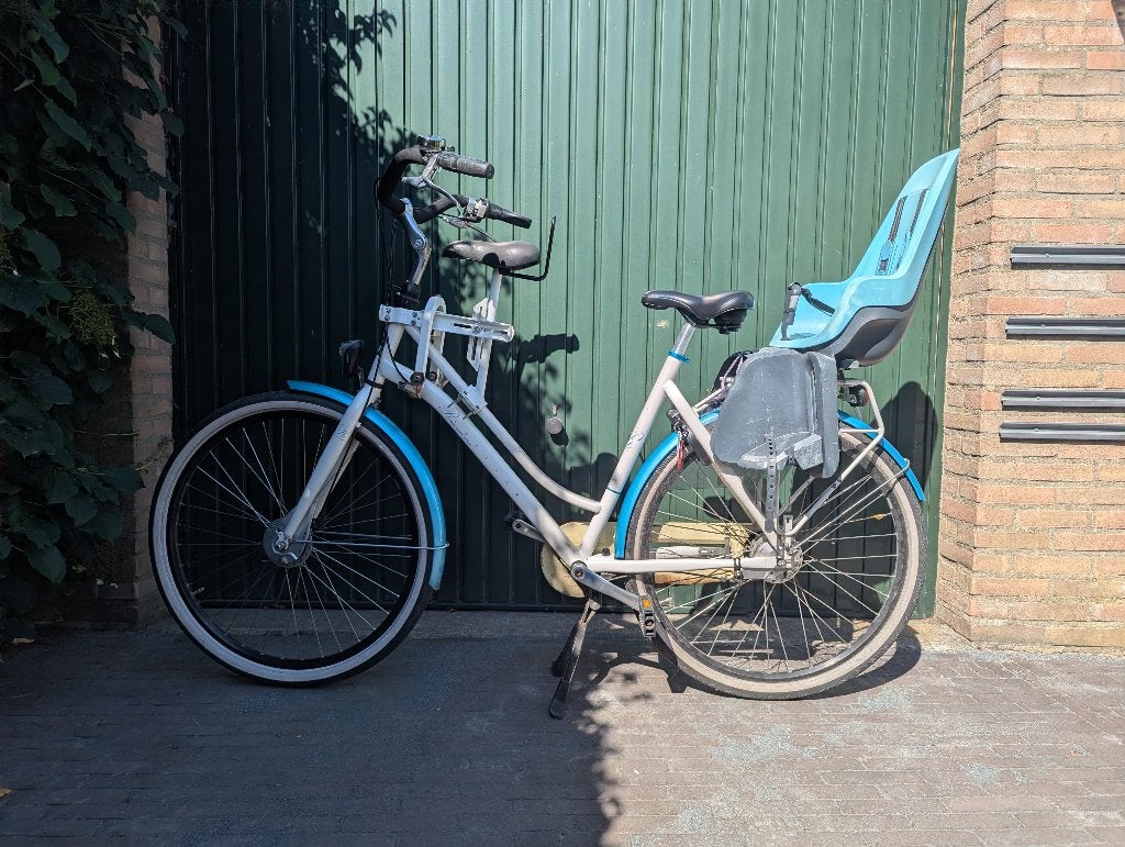 Cortina Roots mamafiets – 2 kinderzitjes – 7 versnellingen, 2 zitjes, Gebruikt, 56 cm of meer, Versnellingen