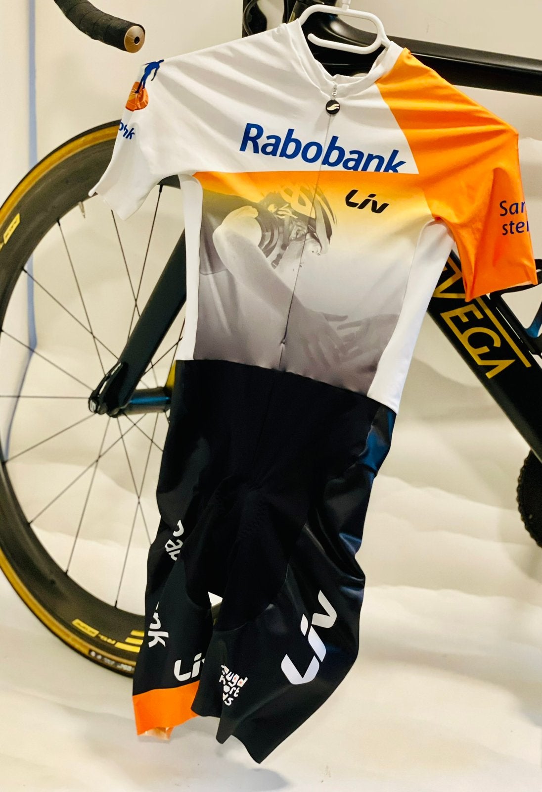Wielrenkleding wielrenpak snelpak speedsuit lycra maat M, Fietsen en Brommers, Ophalen of Verzenden, Zo goed als nieuw, Bovenkleding