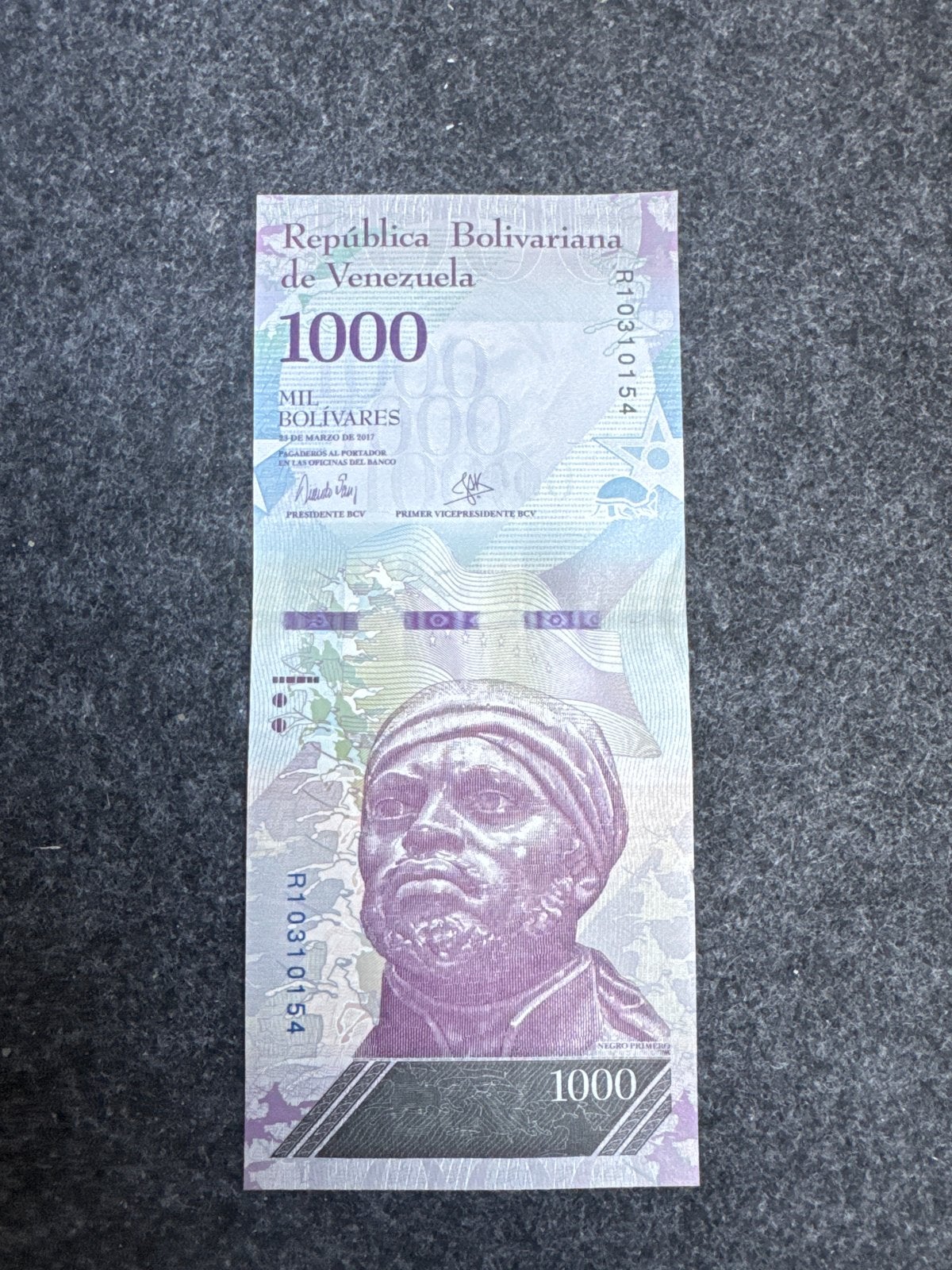 Venezuela 1000 Bolívar biljet - 2017, Ophalen of Verzenden, Zuid-Amerika, Los biljet