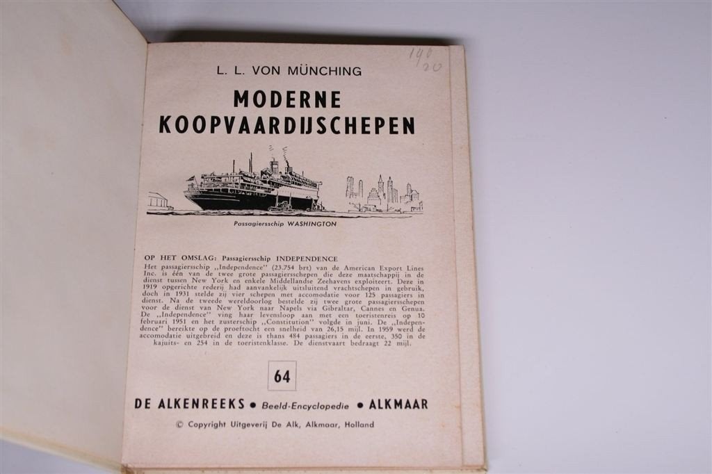 Moderne Koopvaardijschepen — Alkenreeks Nr. 64 [1961], Gebruikt, N.v.t., N.v.t., Ophalen of Verzenden