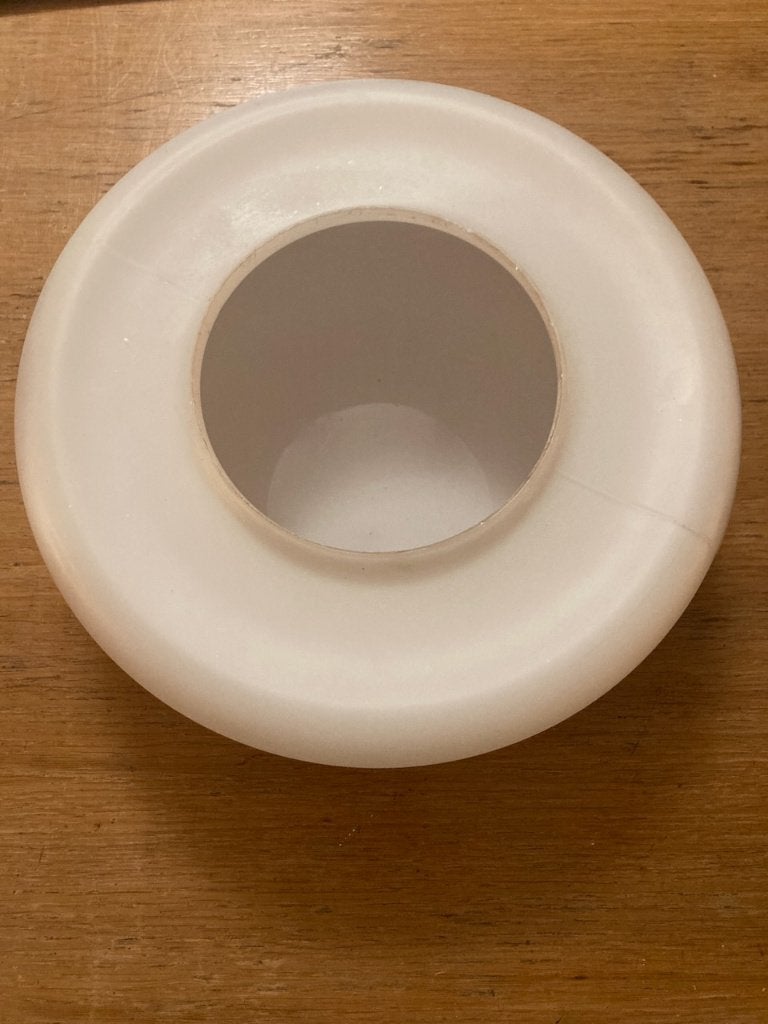 Plafondlamp kap melkglas - Plafondkap, Antiek en Kunst, Ophalen