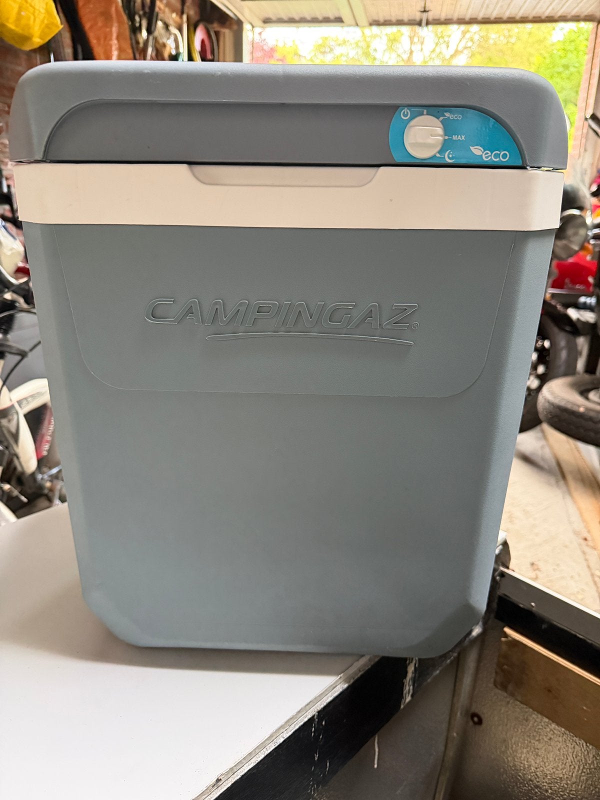 Campingaz Powerbox Plus thermo-elektrische koelbox 28l, Caravans en Kamperen, Koelboxen, Ophalen of Verzenden, Zo goed als nieuw