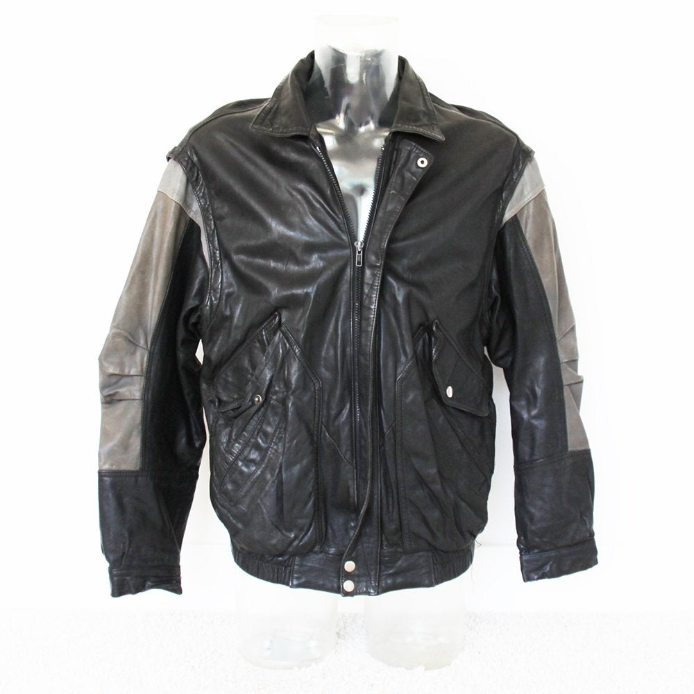 Mooie Soepele Leren Vintage Heren Jas281* (XL) € 70,-, Zwart, Ophalen of Verzenden, Zo goed als nieuw, Maat 56/58 (XL)