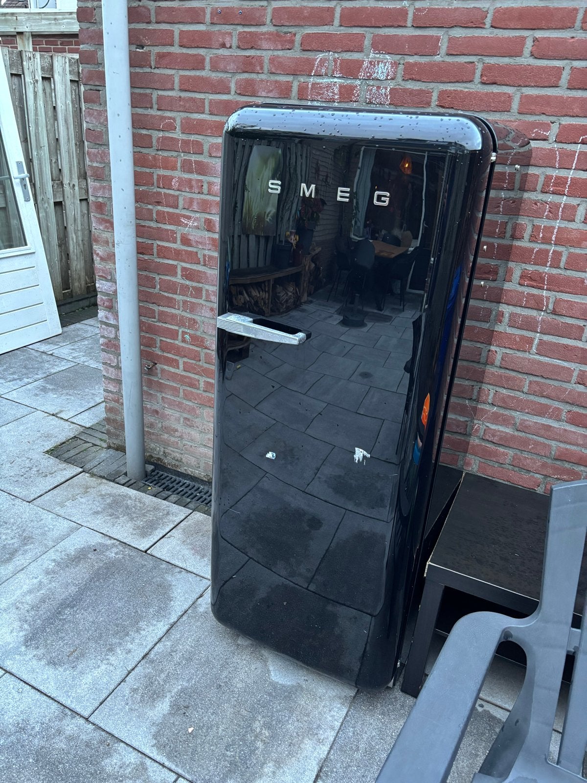 Smeg koelkast, Witgoed en Apparatuur, Ophalen, 200 liter of meer, 60 cm of meer, Met aparte vriezer