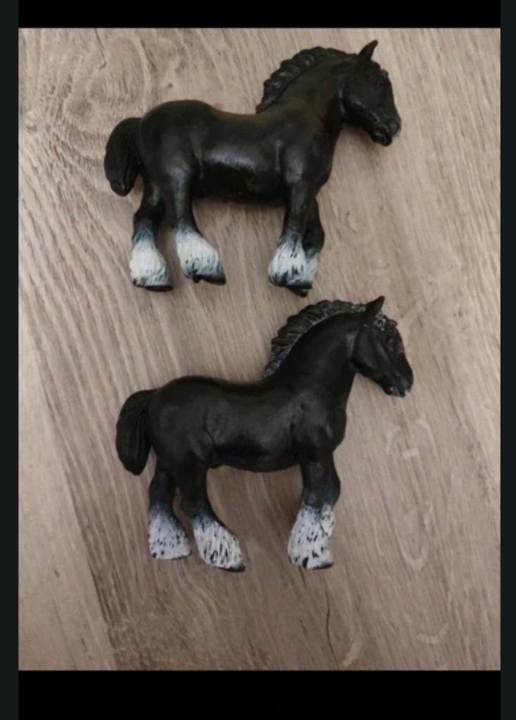 Schleich oude Shire, Ophalen of Verzenden, Zo goed als nieuw, Paard, Beeldje of Figuurtje