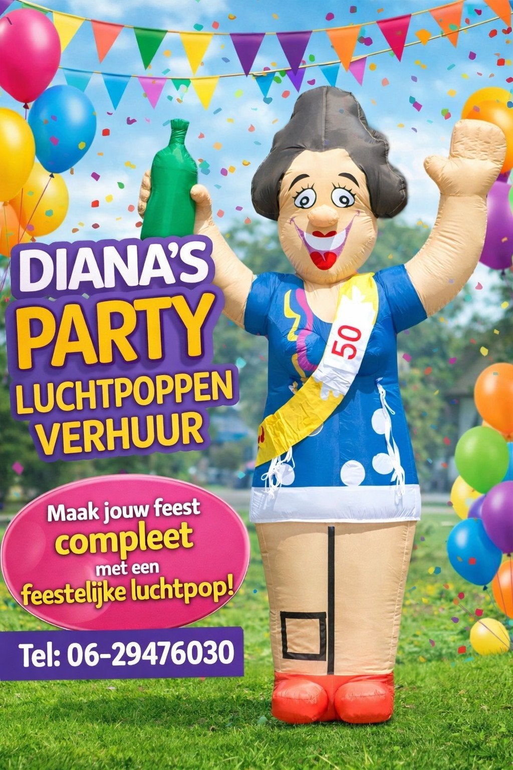 SARAH POP MET WIJNFLES TE HUUR IN LEIDERDORP, Ophalen, Nieuw, Abraham of Sarah