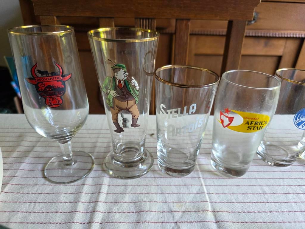 Vintage bierglazen, Verzamelen, Ophalen of Verzenden