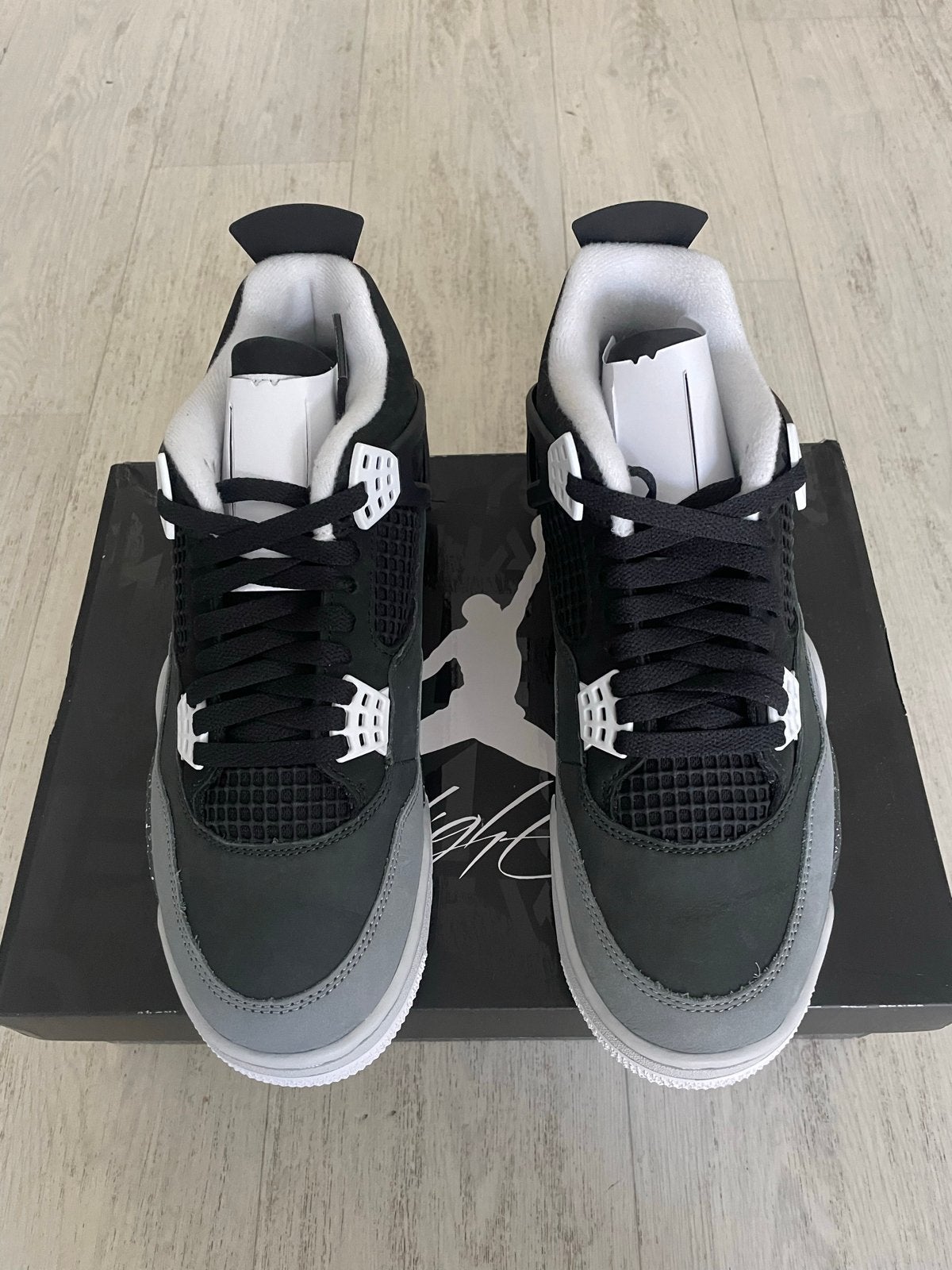 Air Jordan 4 Retro Black/White-Anthracite, Ophalen of Verzenden, Nieuw, Zwart, Sneakers of Gympen
