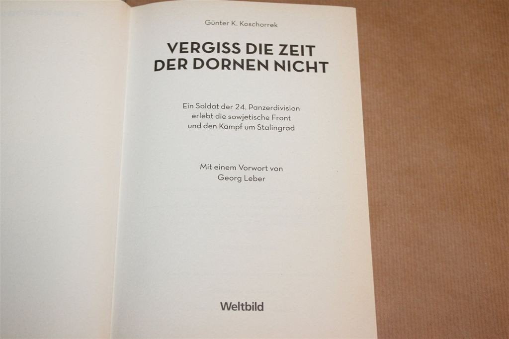 Vergiss die Zeit der Dornen — Frontdagboek uit Stalingrad, Ophalen of Verzenden, Tweede Wereldoorlog, Gelezen, Overige onderwerpen