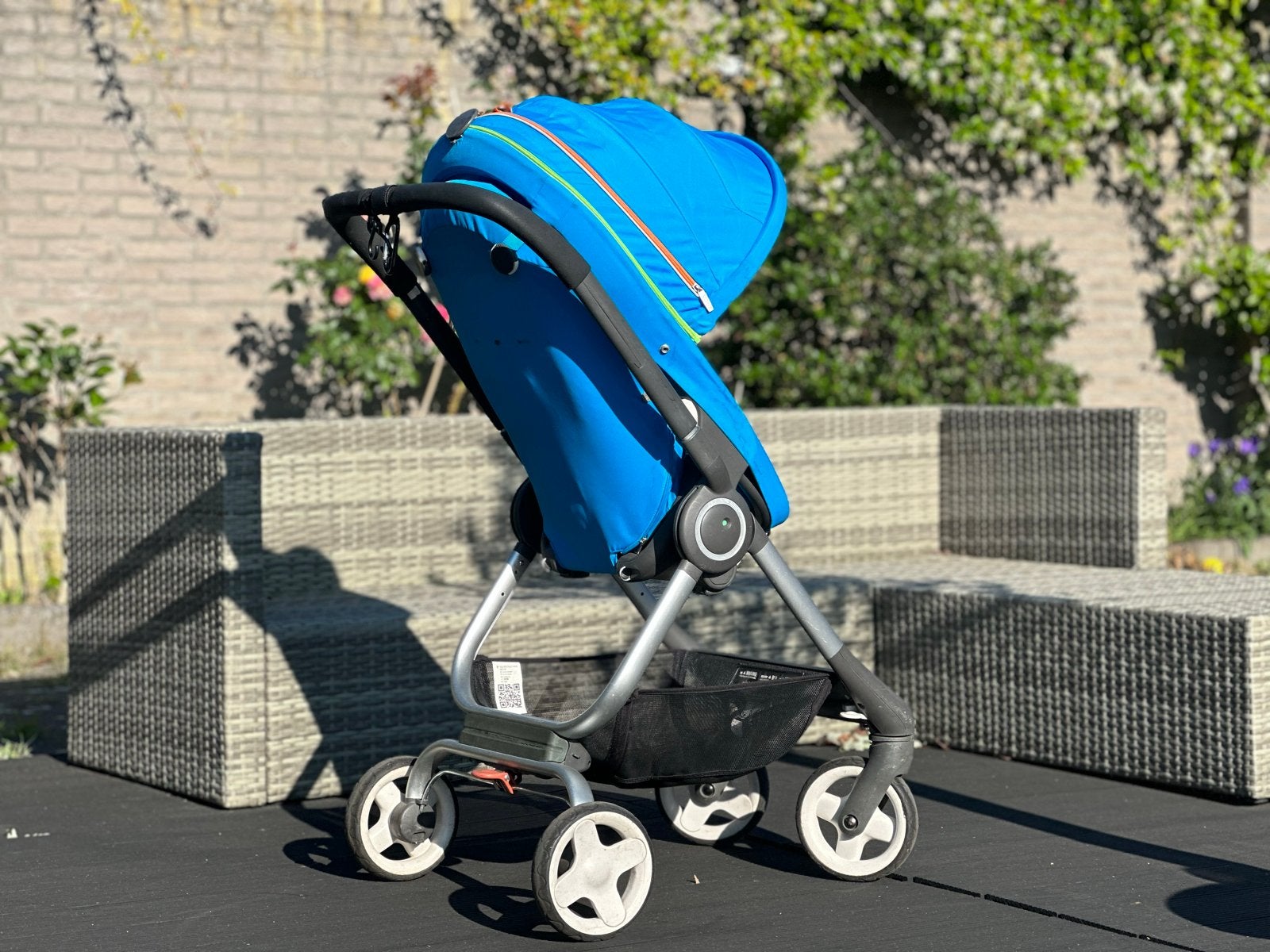 Stokke kinderwagen met voetenzak en regenhoes, Gebruikt, Met reiswieg, Ophalen, Kinderwagen