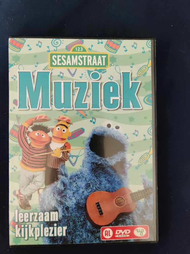 1 2 3 Sesamstraat - Muziek Leerzaam Kijkplezier, Alle leeftijden, Ophalen of Verzenden, Gebruikt, Educatief