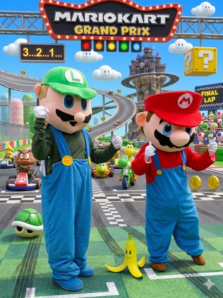 Mascottes Mario & Luigi, Ophalen of Verzenden, Zo goed als nieuw, Verjaardag
