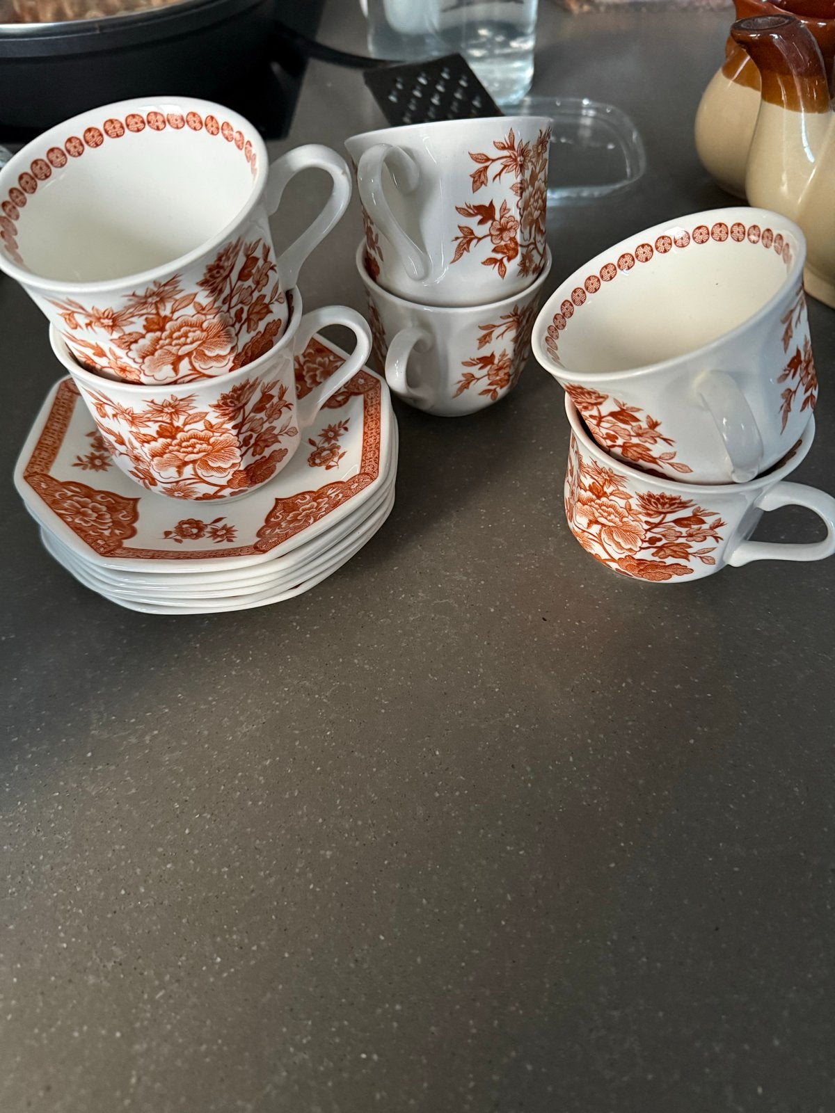 6 Staffordshire kop en schotels - Royal Staffordshire, Ophalen of Verzenden