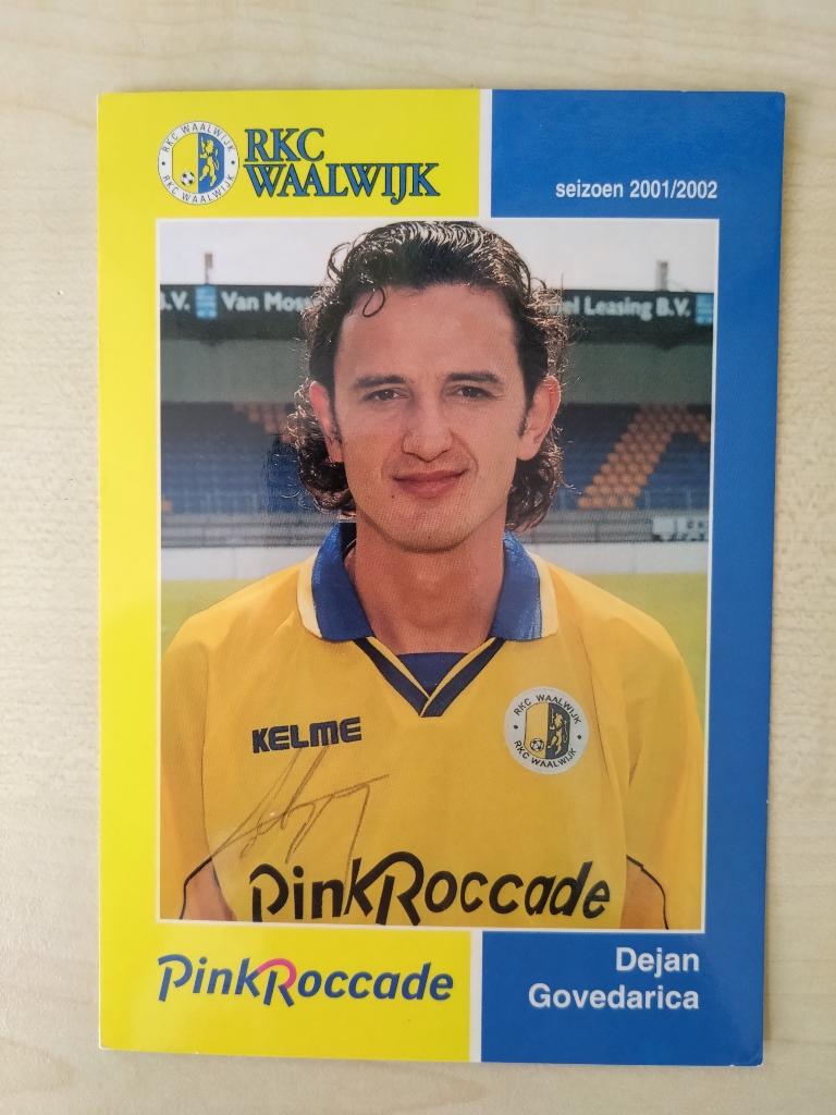 Spelerskaart Dejan Govedarica RKC 2001-2002 + handtekening, Verzamelen, Sportartikelen en Voetbal, Verzenden, Zo goed als nieuw