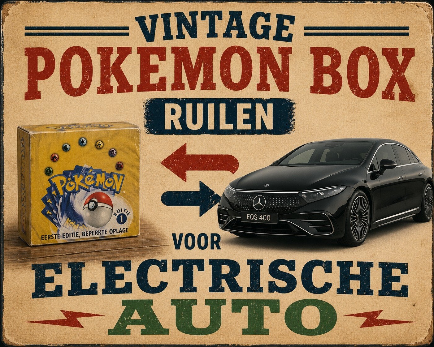 Vintage Pokémon Box: Ruilen voor Elektrische Auto of vito, Ophalen of Verzenden