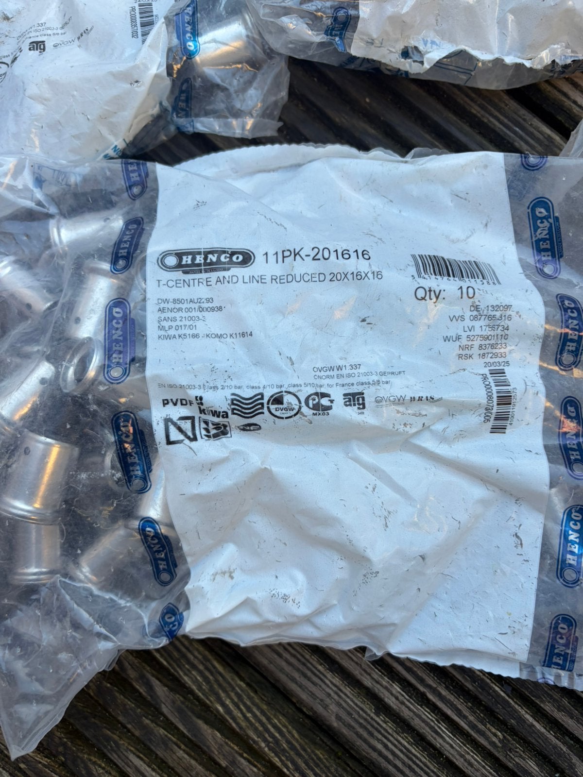 Henco koppelingen nieuw in zak!, Overige materialen, 6 meter of meer, Overige typen, Zo goed als nieuw