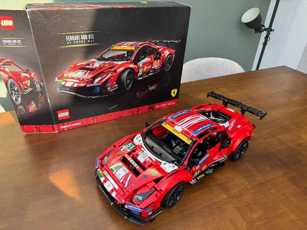 ** Lego Technic Ferarri 488 GTE zo goed als nieuw (42125) **, Lego, Compleet, Ophalen of Verzenden, Zo goed als nieuw