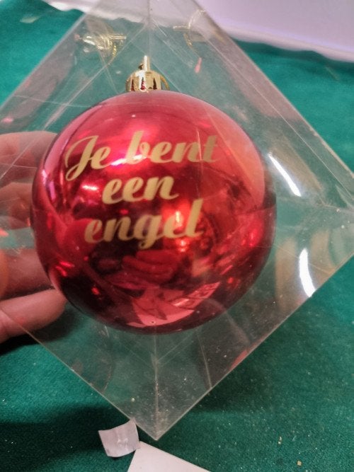 kerstballen met opschrift engel/ versieren [a955], Ophalen of Verzenden