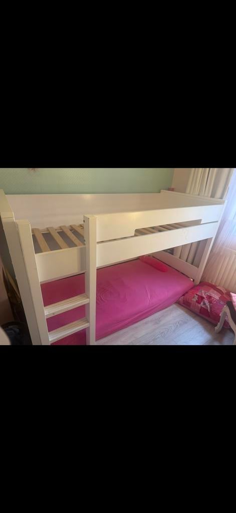 Bopita halfhoogslaper - Wit kinderbed met lattenbodem, Kinderen en Baby's, Kinderkamer | Stapelbedden en Hoogslapers, Ophalen