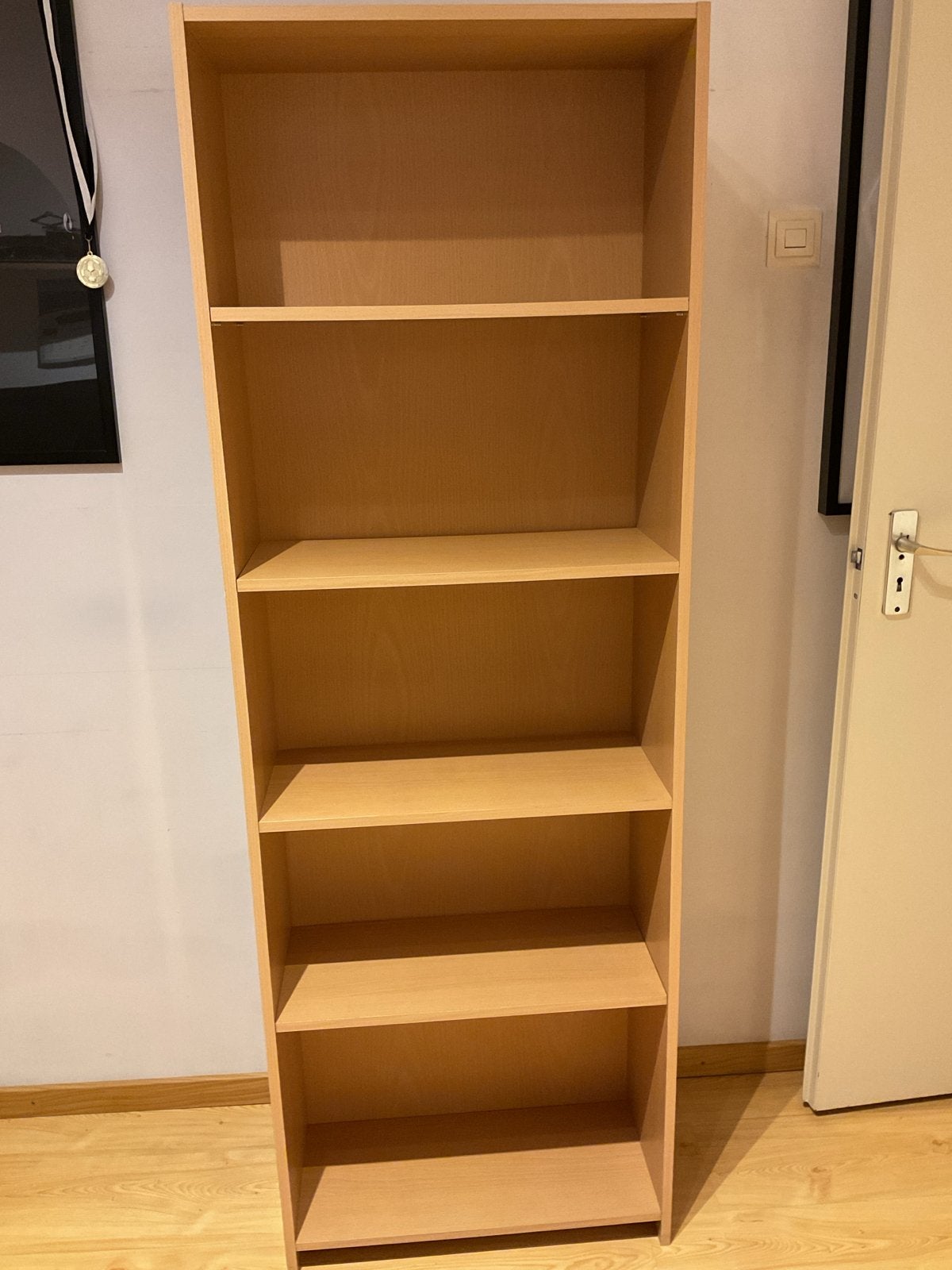 Houten Boekenkast met 5 Planken - in goede staat, Ophalen, Met plank(en), Gebruikt, 200 cm of meer