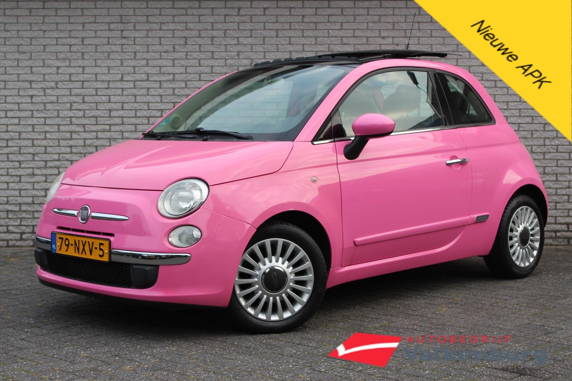 Fiat 500 1.2 Rosa | Automaat | Elektrisch schuifdak | Airco, Auto's, Euro 5, Stof, Gebruikt, 1242 cc
