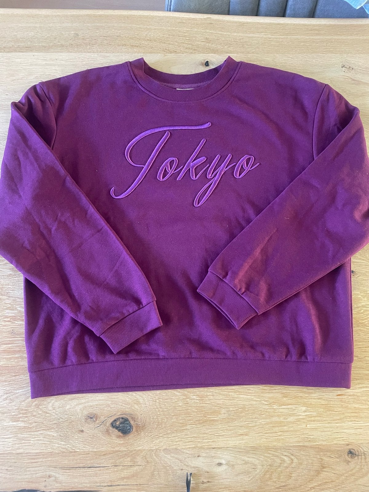 City Life Tokyo Sweater Maat M Aubergine, Kleding | Dames, Truien en Vesten, Ophalen of Verzenden, Gedragen, Maat 38/40 (M), Paars
