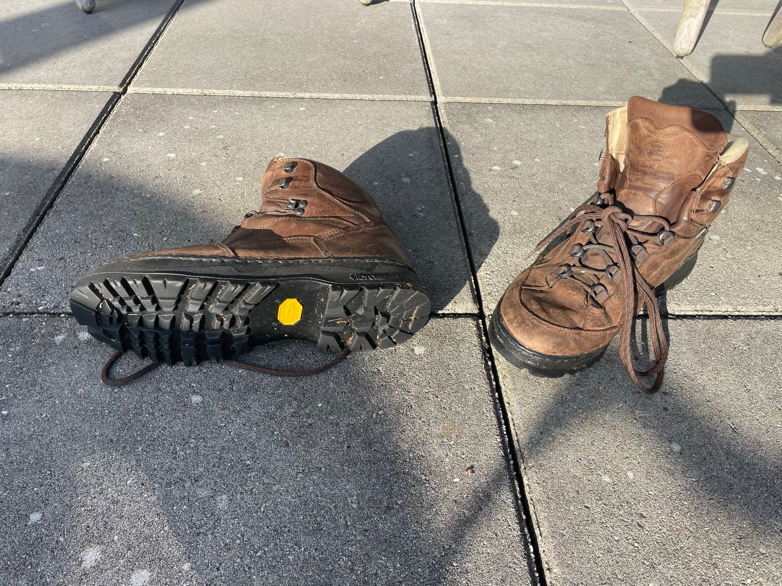 Hanwag Bergschoenen Maat 46 - Echt Leer, VIBRAM Zool, Ophalen, Gebruikt, Schoenen