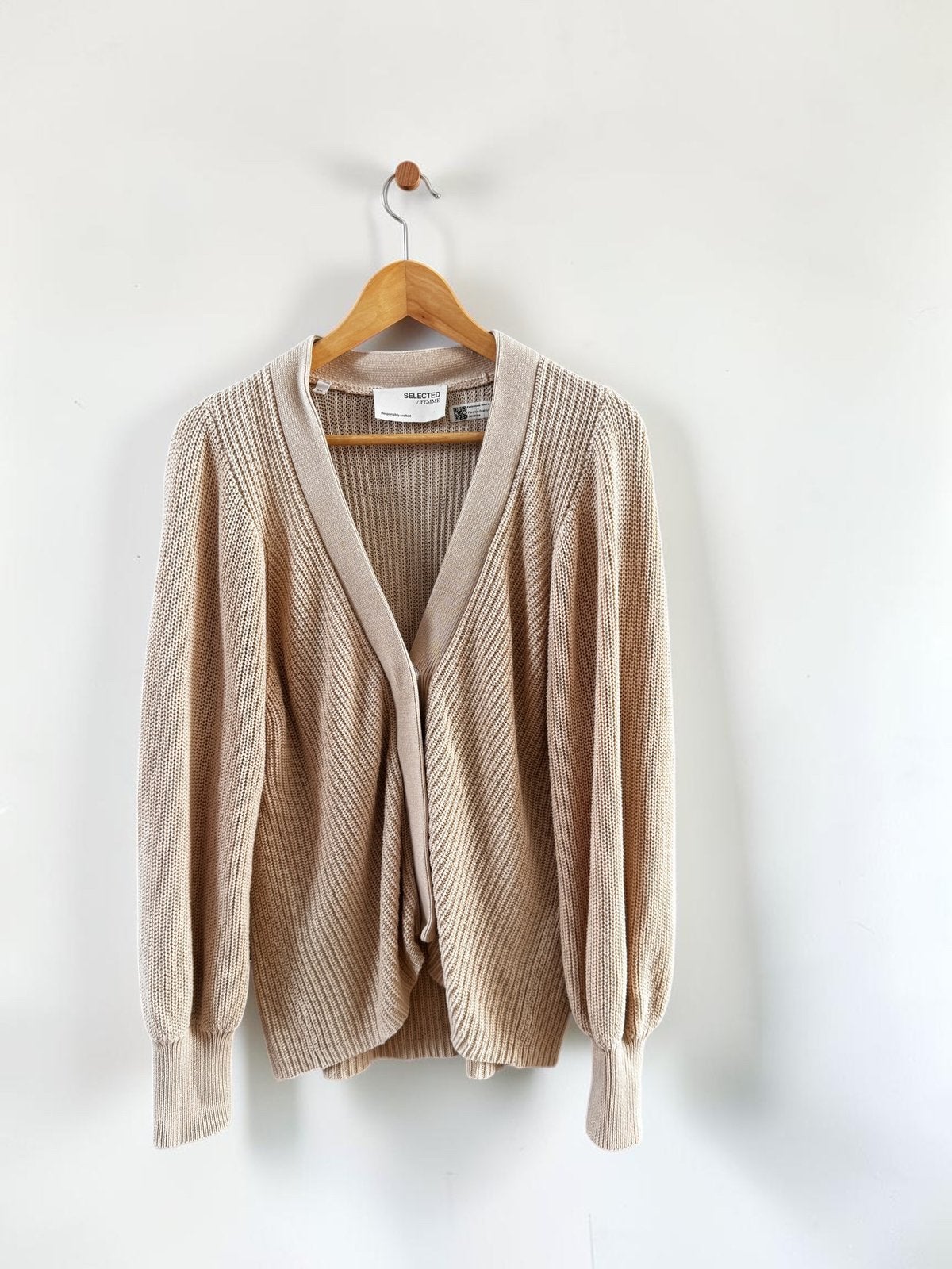 Selected Femme beige ecru creme knit vest M medium 38, Ophalen of Verzenden, Zo goed als nieuw, Maat 38/40 (M), Beige