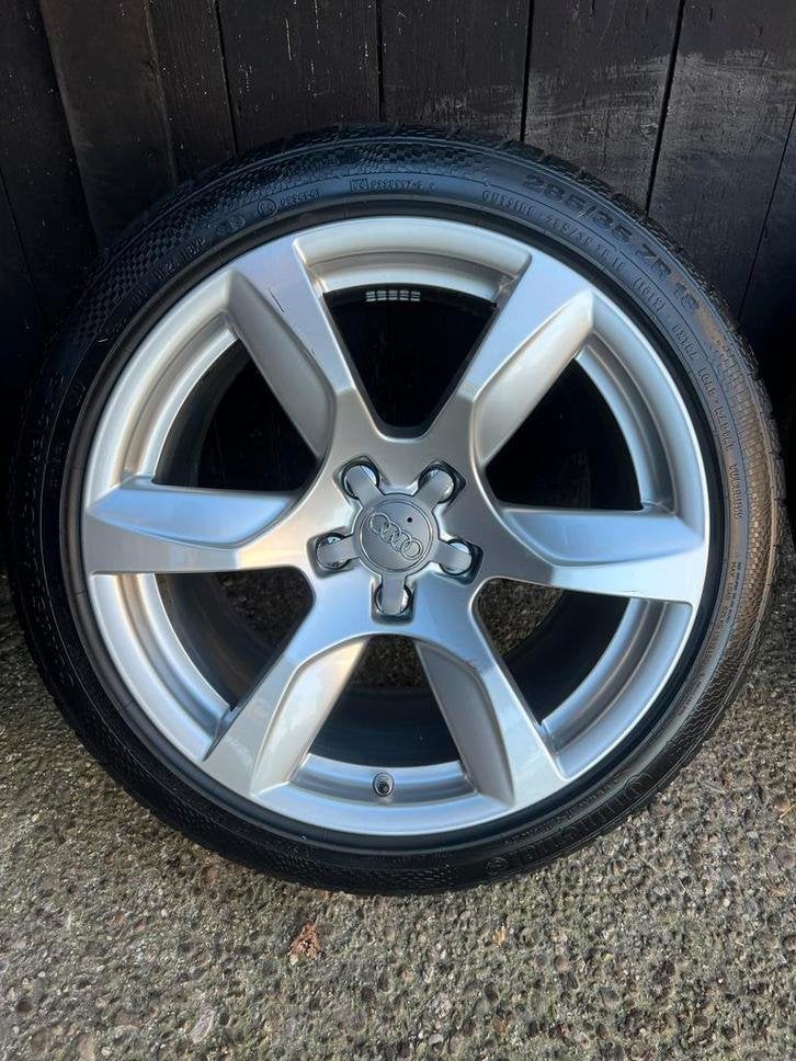 Originele Audi R8 velgen a4 a5 tpms 18? zomer set 7mm contin, Niet ingevuld, 18 inch, Gebruikt, 285 mm