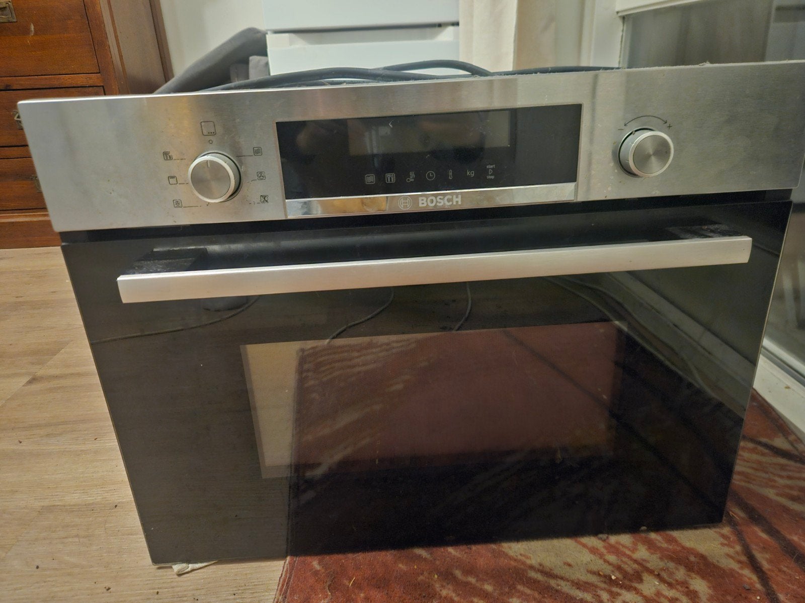 Bosch Combi-oven 45 cm hoog, 60 cm breed, Ophalen, 45 tot 50 cm, Gebruikt, Bosch