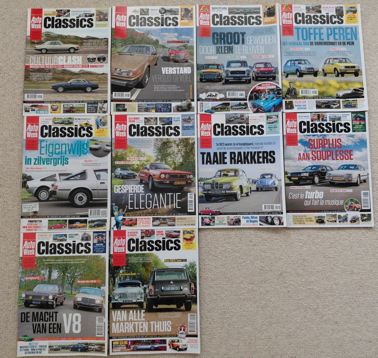 AutoWeek Classics Tijdschriften (10 stuks), Ophalen of Verzenden, Zo goed als nieuw, Algemeen, AutoWeek Classics