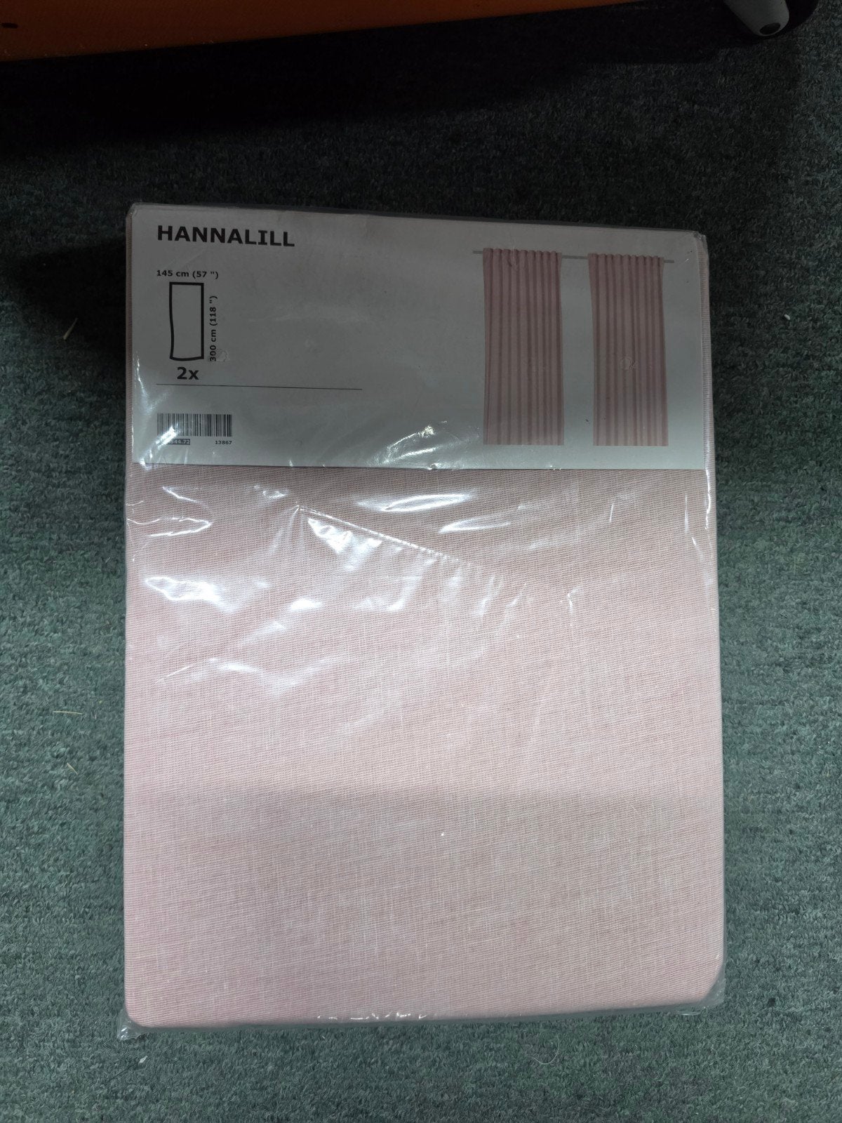 IKEA Hannalill Gordijnen Roze 145x300 cm (2 stuks), Nieuw, Ophalen of Verzenden, Lichtdoorlatend, IKEA