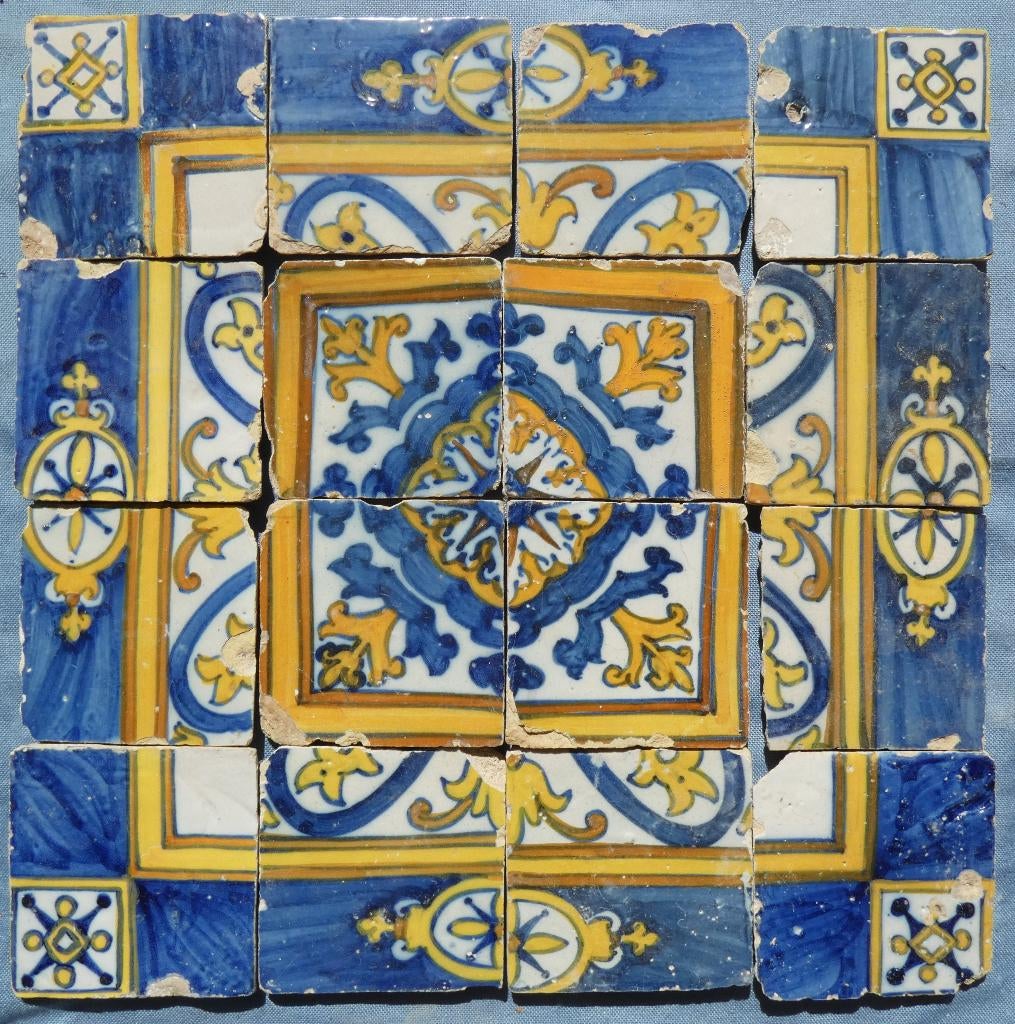 Portugese tegels, 17e eeuw, Antiek en Kunst, Verzenden