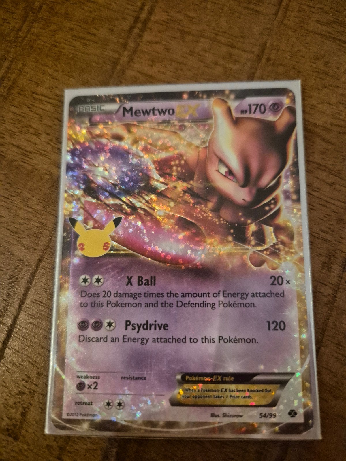 Mewtwo EX 54/99 Holo Foil Pokemon Kaart, Ophalen of Verzenden, Zo goed als nieuw, Losse kaart, Foil