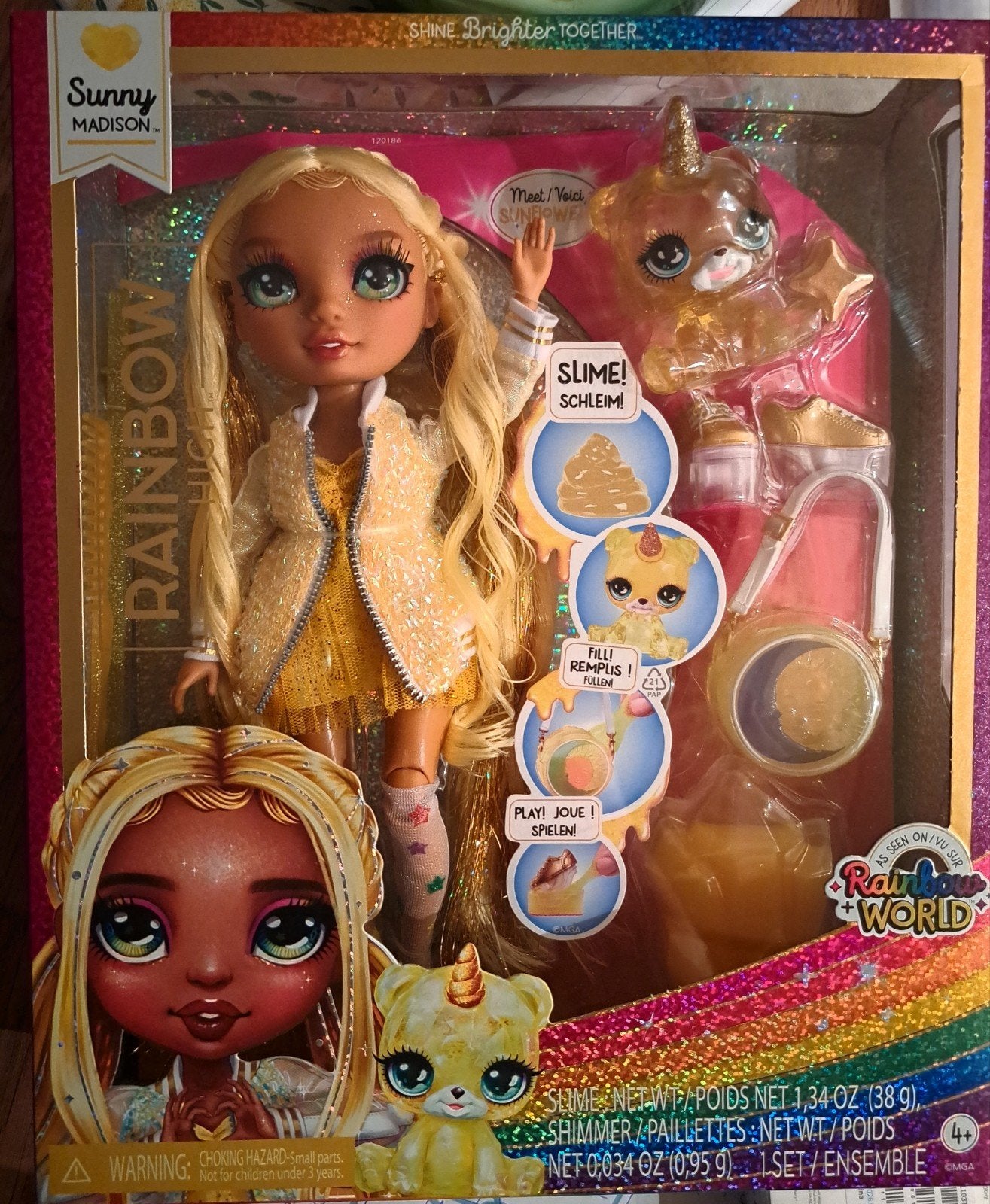 Nieuw in doos! Rainbow High Sunny Madison pop + accessoires, Ophalen of Verzenden, Nieuw, Barbie