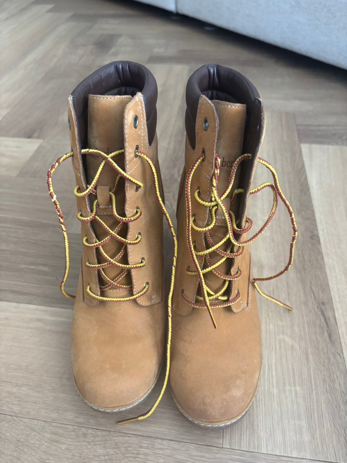 Timberland met blokhak, Ophalen, Zo goed als nieuw, Bruin