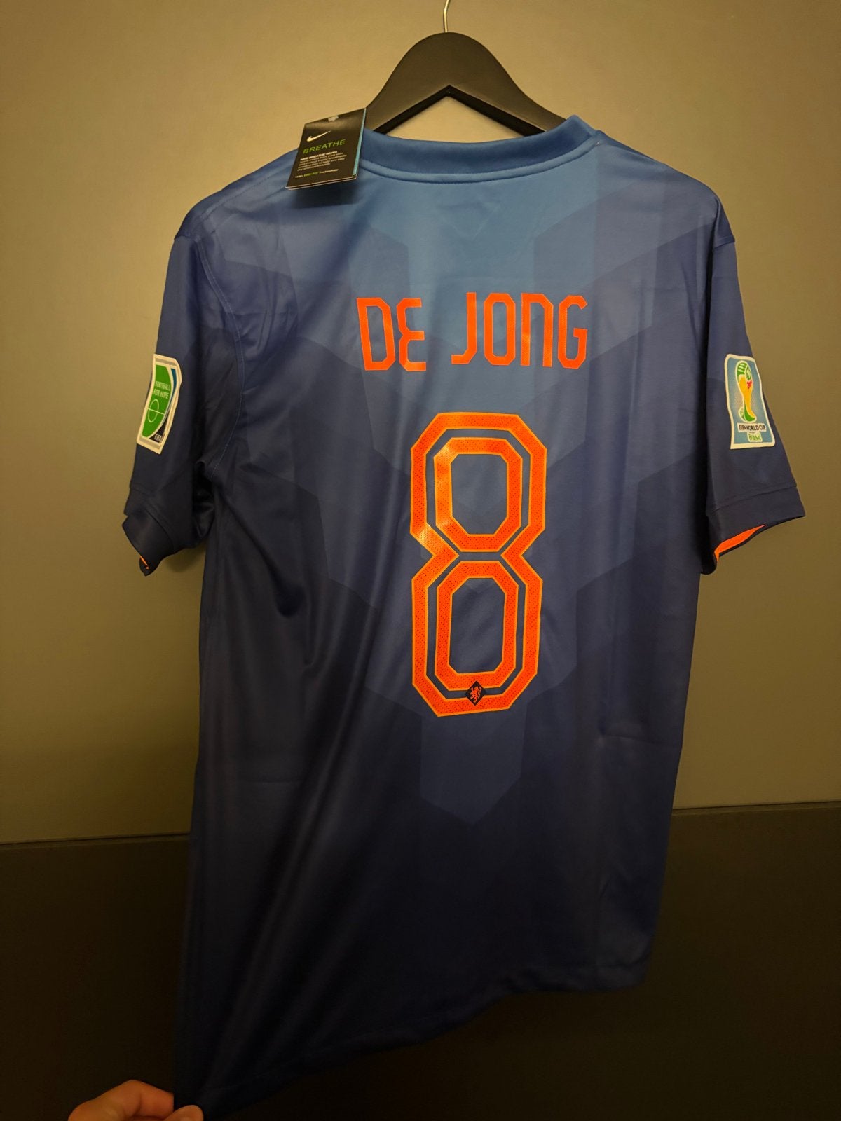 Nigel de Jong WK 2014 uitshirt, Blauw, Overige maten, Ophalen of Verzenden, Zo goed als nieuw