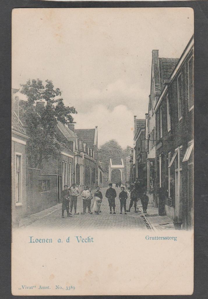 loenen aan de vecht gruttersteeg vivat kaart, Verzenden, Voor 1920, Ongelopen, Utrecht